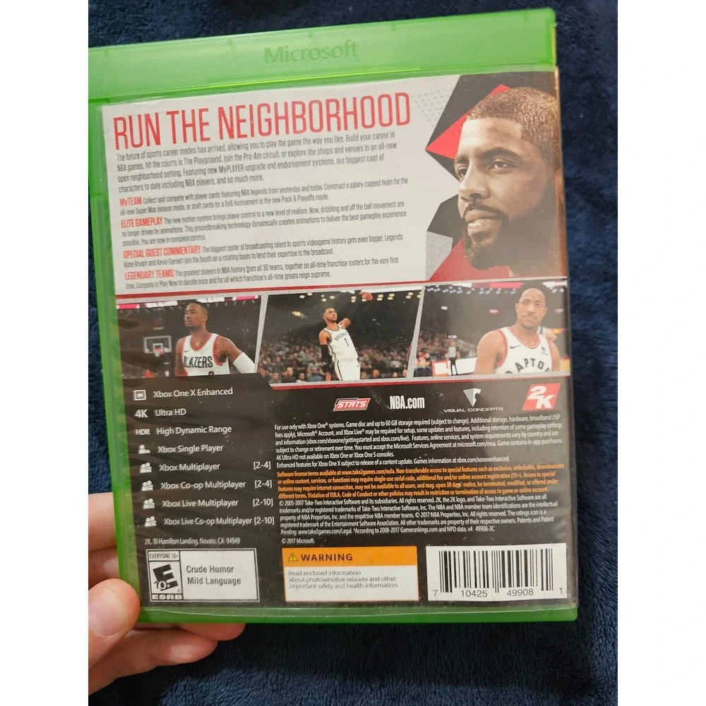 NBA 2K18 Xbox One Video Game Kyrie Irving Cover 4K Ultra HD HDR 2017